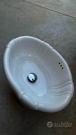 Lavabo da appoggio bianco stile classico 49×40 cm