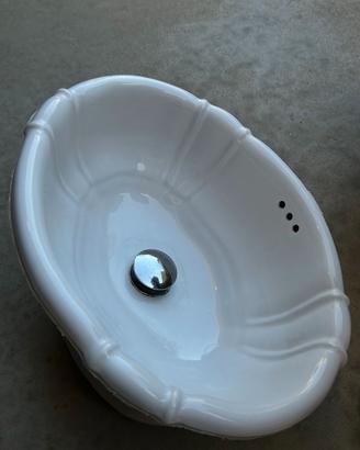 Lavabo da appoggio bianco stile classico 49×40 cm