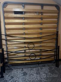 Testiera letto e rete senza piedi