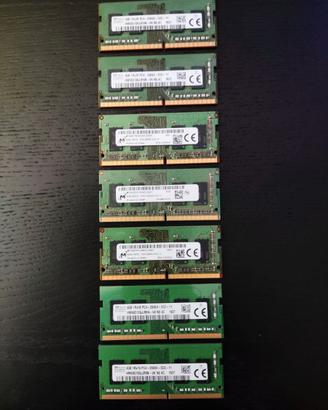 RAM so-dimm DDR4 4GB x 7 banchi