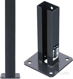 Supporti in acciaio per pali, 60x40 grigio scuro