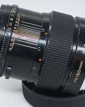 Bronica 150 mm F 4 con Paraluce