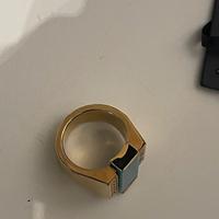 Anello Versace placcato oro nuovo con cartellino