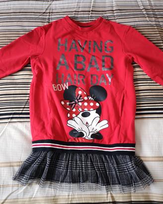 Maglia vestito bambina Minnie 7/8  anni