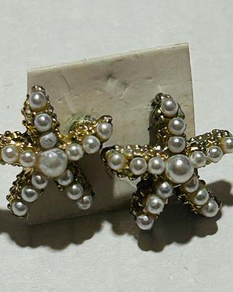 ⭐ Orecchini Stella Marina – Perle Sintetiche