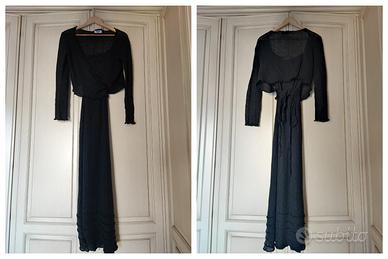 Moschino completo bolero e abito nero lana tg M/L