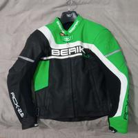 Giacca moto pelle traforata Berik taglia 48