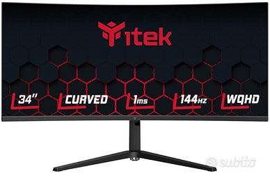 Monitor GGC - 34 Pollici, Curvo R1500 144hz 4k