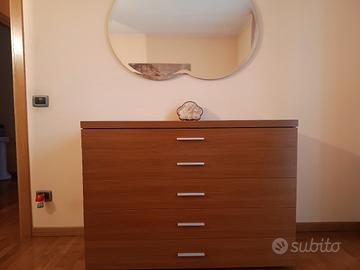 Como' con 5 cassetti con guida ammortizzata