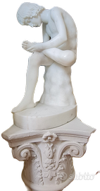 Scultura in marmo "Spinario" + Colonna