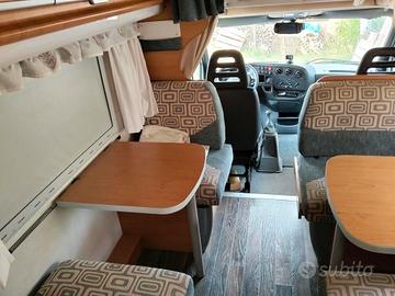 camper mansardato mobilvetta con portabici 