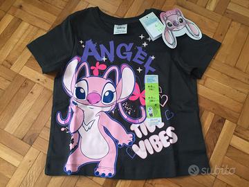 T-shirt Maglia Angel Stitch Disney 4-5 Anni