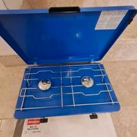 Fornello da campeggio 2 fuochi a gas