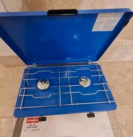 Fornello da campeggio 2 fuochi a gas