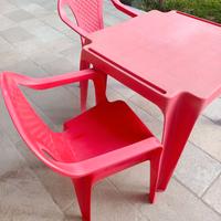 Tavolo e sedie da giardino bambini