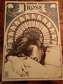 Affresco su intonaco J.Rose di Milo Manara