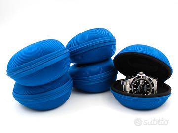 5 Custodie Orologi Blu Patek, Rolex Travel Box