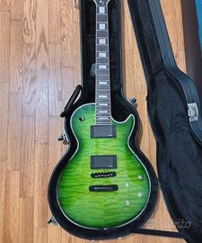 Chitarra elettrica customizzata LP Iguana Burst