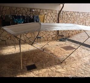 tendalino 4 archi acciaio per barca