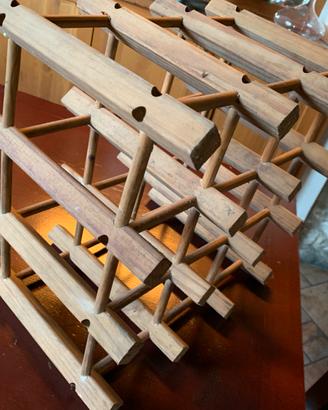 Portabottiglie in legno