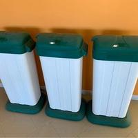 3 contenitori rifiuti da esterno / interno nuovi_v