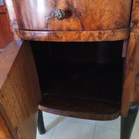 Comodini in legno con marmo nero pregiato 