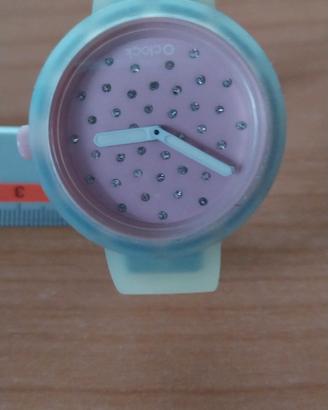 O BAG Orologio con cristalli  rosa + braccialetto 