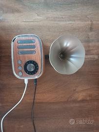 radio cassa portatile con attacco Jack e usb
