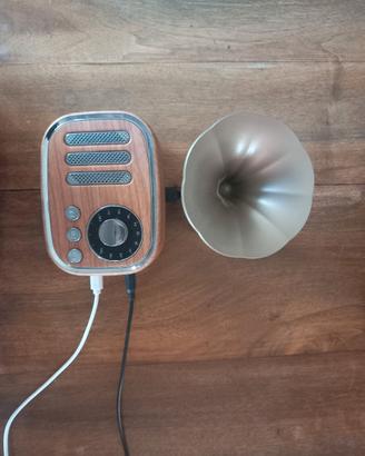 radio cassa portatile con attacco Jack e usb