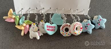 Orecchini bigiotteria: cuore stella lollipop