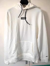 Felpa M bianca Tommy Jeans di cotone