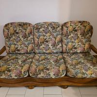 Divano Letto in Legno Massello Intarsiato