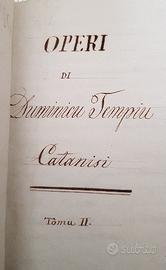 2 libri Domenico Tempio. Manoscritti