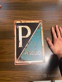 TARGHETTA PIAGGIO Alluminio 20 x 30