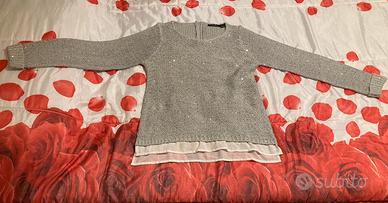 Maglia tg s/m argentata