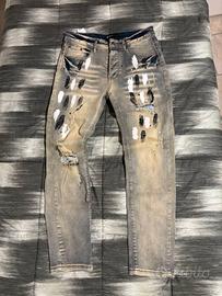 slim fit jeans size M purple 29 grigi nuovi