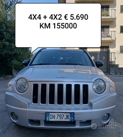 Km155000 Jeep Compass 2.0 CRD Limited 4X4 + 4X2
