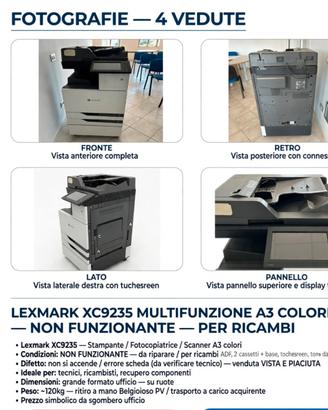 Fotocopiatrice non funzionante