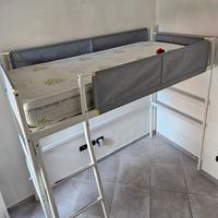 Letto singolo soppalco Ikea Vitval