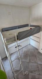 Letto singolo soppalco Ikea Vitval