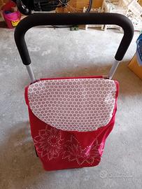 Carrellino spesa 3 ruote x lato