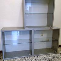 3 vetrinette da parete / pavimento cm 60 x 60 x 30