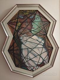 Dipinto olio su tela istinto primordiale