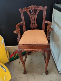 seggiolone poltrona barbiere bambini antica