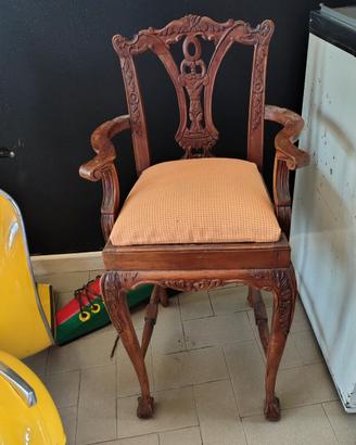 seggiolone poltrona barbiere bambini antica