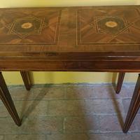 Tavolo a libro Luigi XVI intarsiato