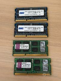 RAM DDR3 per Mac (OWC 8GB / Kingston 4GB)