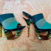 Sandali Gianmarco Lorenzi 38 pelle scamosciata mar