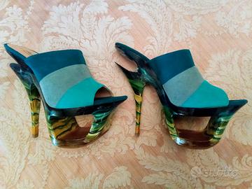 Sandali Gianmarco Lorenzi 38 pelle scamosciata mar