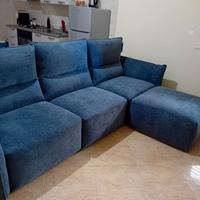 Divano Cubo Rosso Ghost 3 posti + pouf